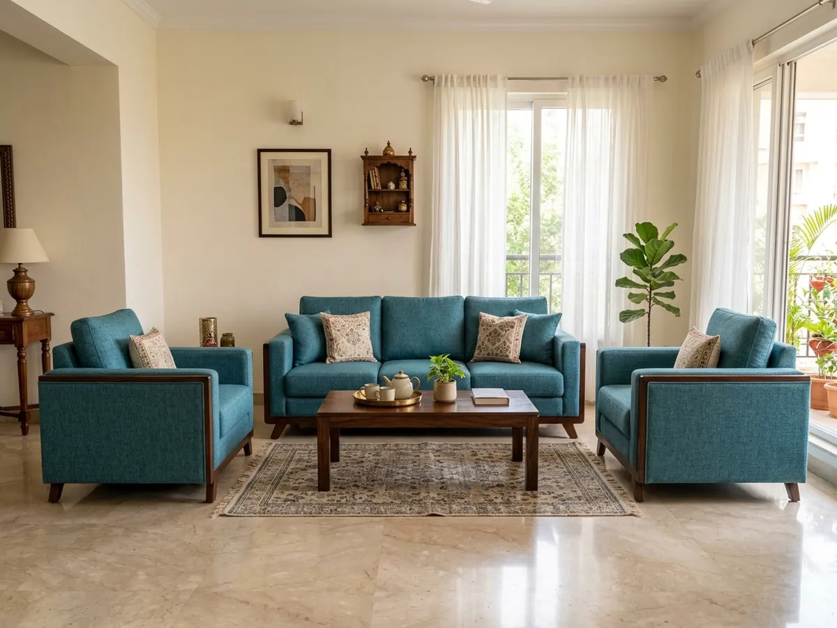3+1+1 sofa set design