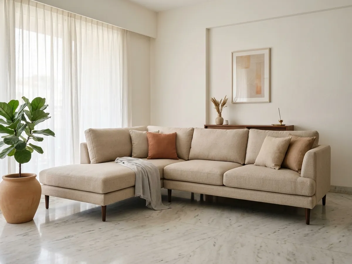 L-shape sofa design